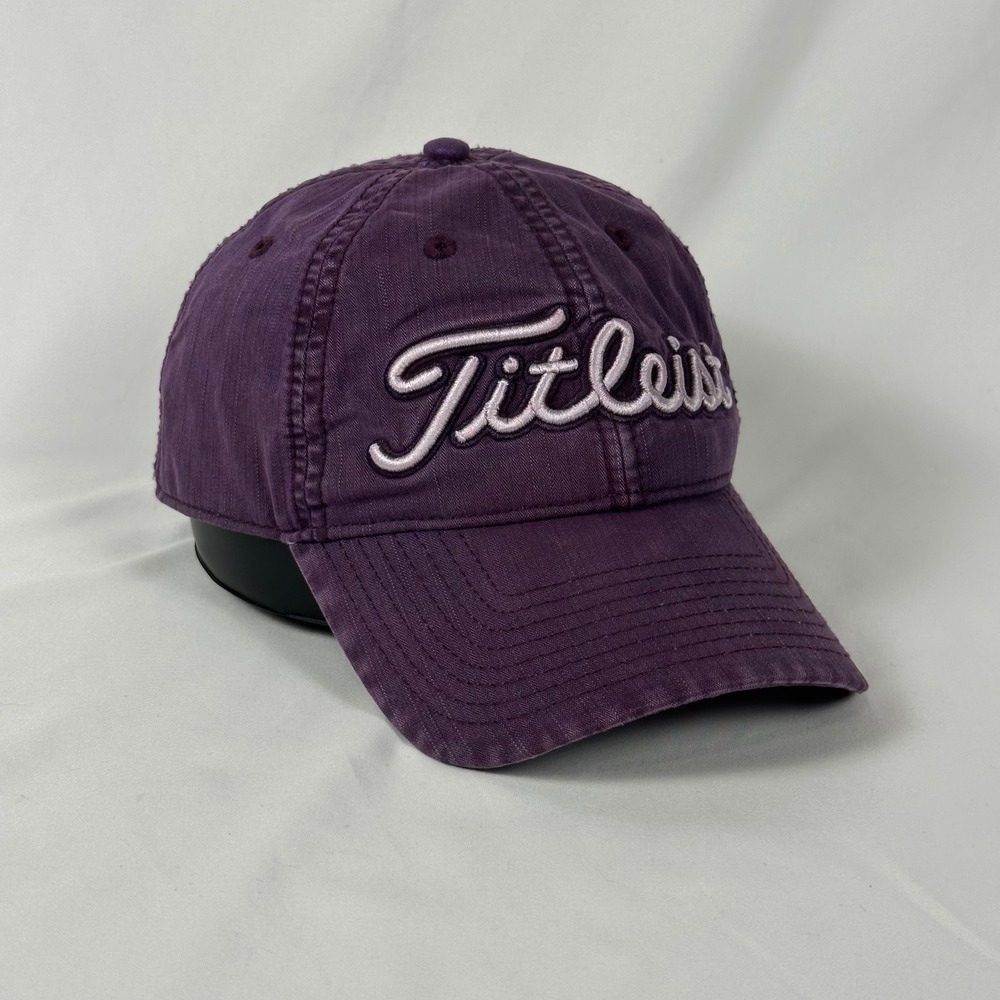 Titleist Golf Hat Mens OSFA Purple Embroidered Adjustable Strapback Cap